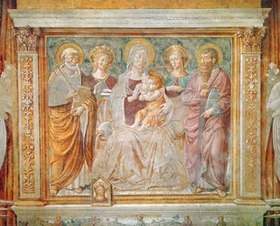 Maagd en Kind omringd door Sint-Michiel, Sint-Catharina, Sint-Margaretha en Sint-Paulus